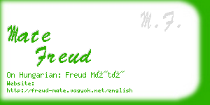 mate freud business card